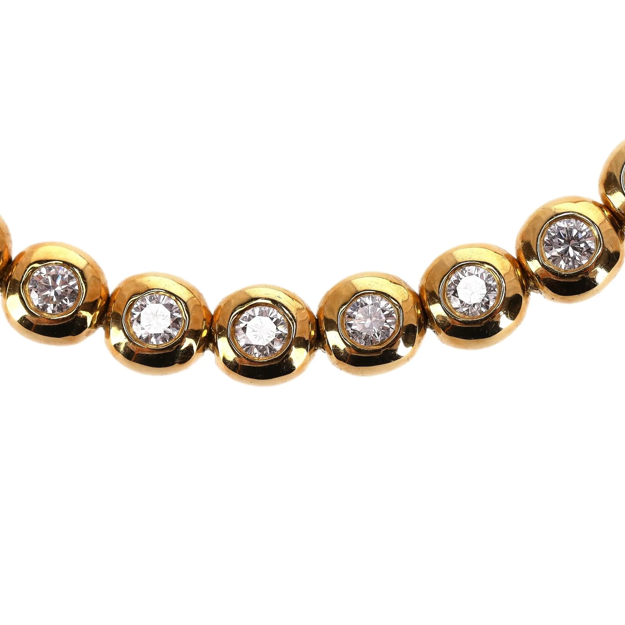 Tiffany & Co Jazz Diamond 5ct Tennis Necklace In 18k Gold