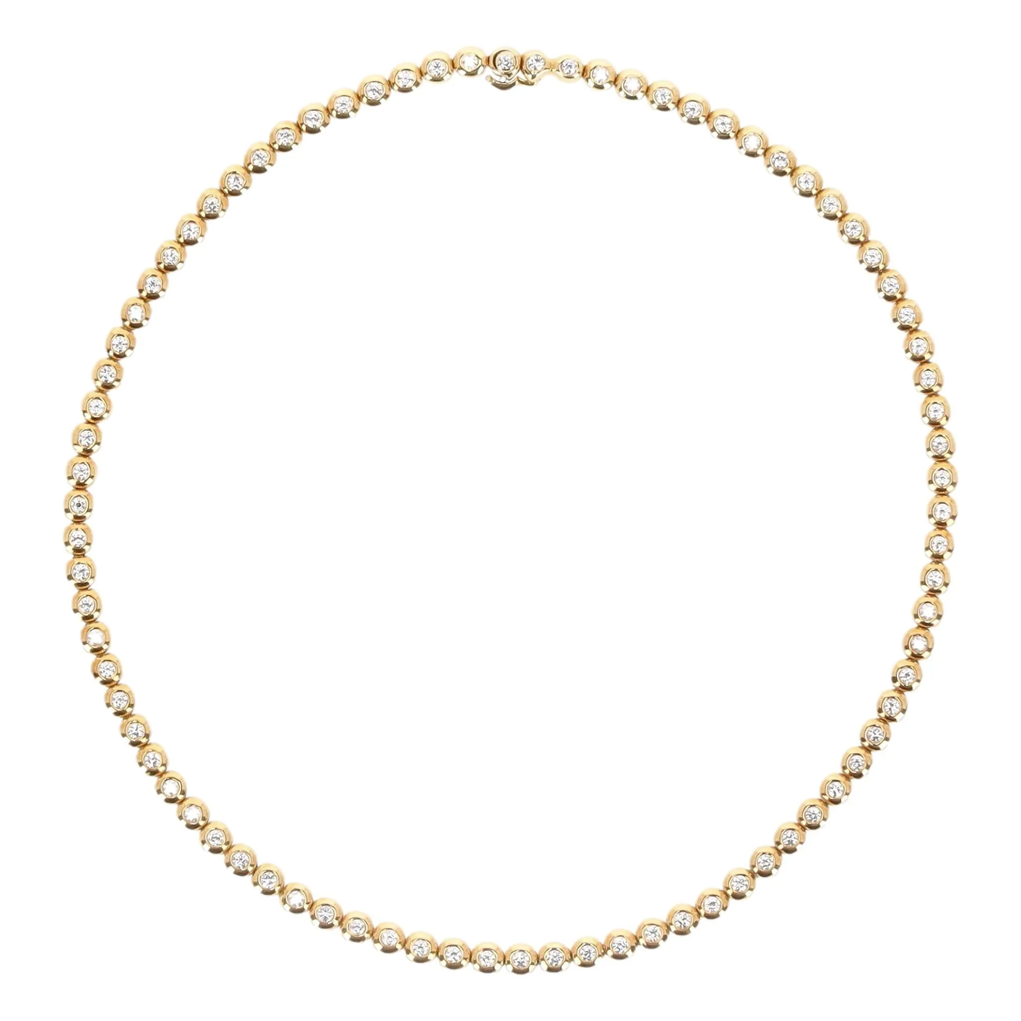 Tiffany & Co Jazz Diamond 5ct Tennis Necklace In 18k Gold