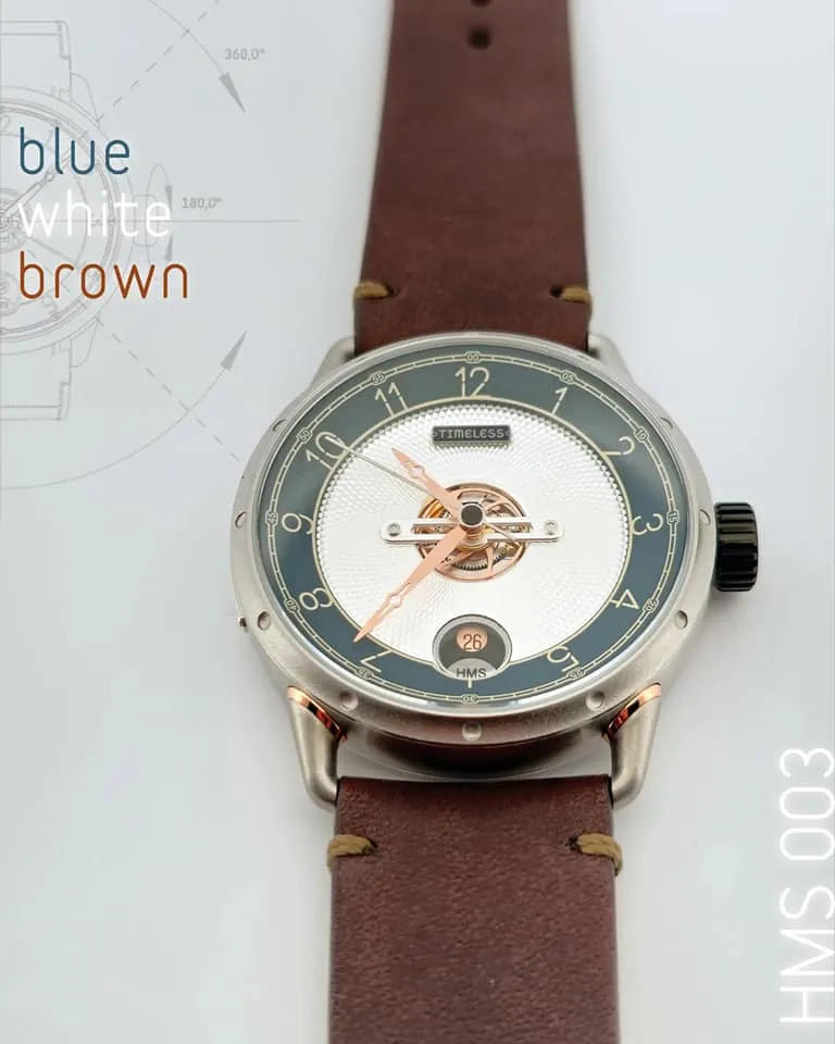 TIMELESS HMS 003 BLUE WHITE DIAL