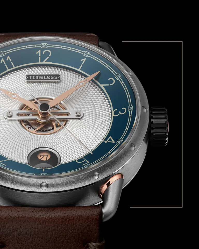 TIMELESS HMS 003 BLUE WHITE DIAL