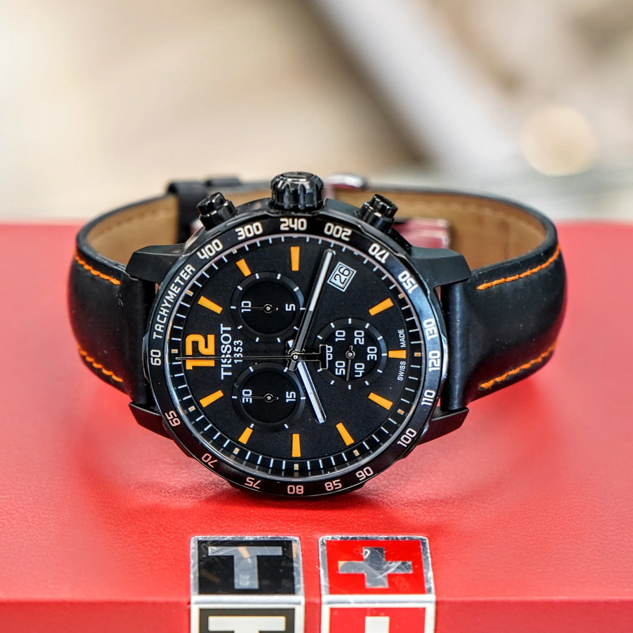 TISSOT Quickster Chronograph Watch Ref. T095417 Quartz Wristwatch ALL Original Box & Papers