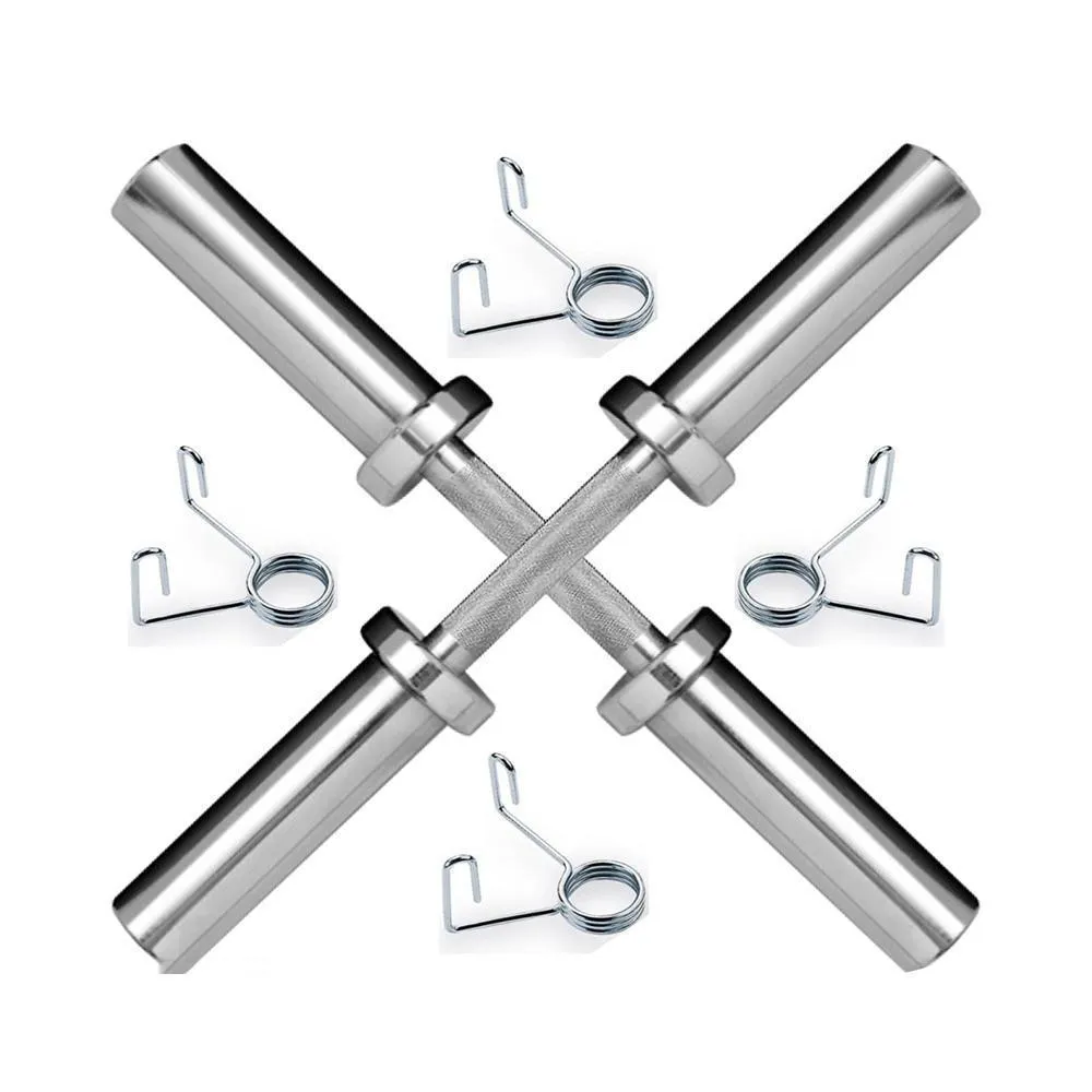 TnP Accessories 2" Olympic Dumbell Bar Pair With Spring Collars
