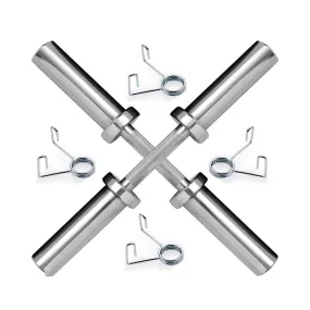TnP Accessories 2" Olympic Dumbell Bar Pair With Spring Collars