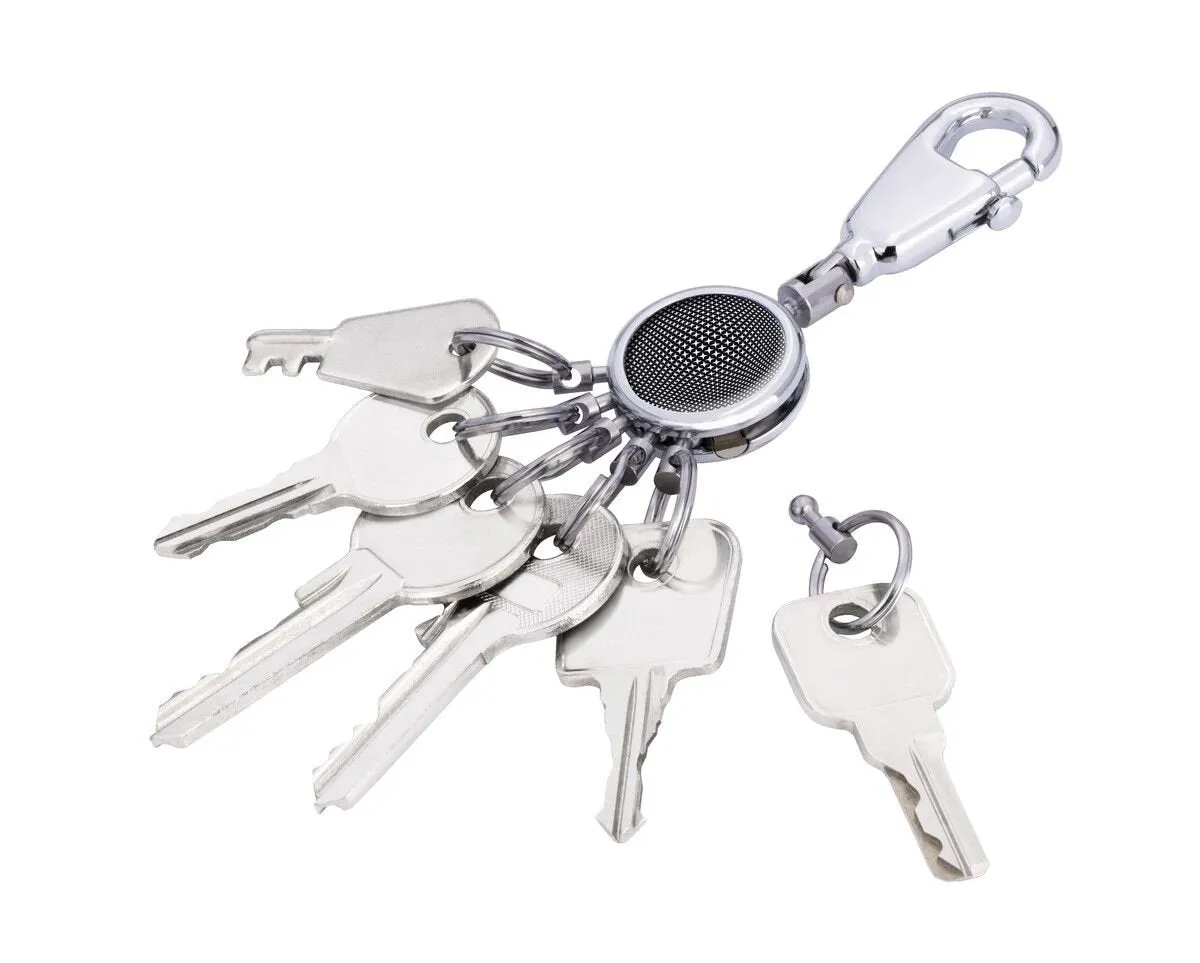 Troika Patent Valet Keyring Chrome Black Vision