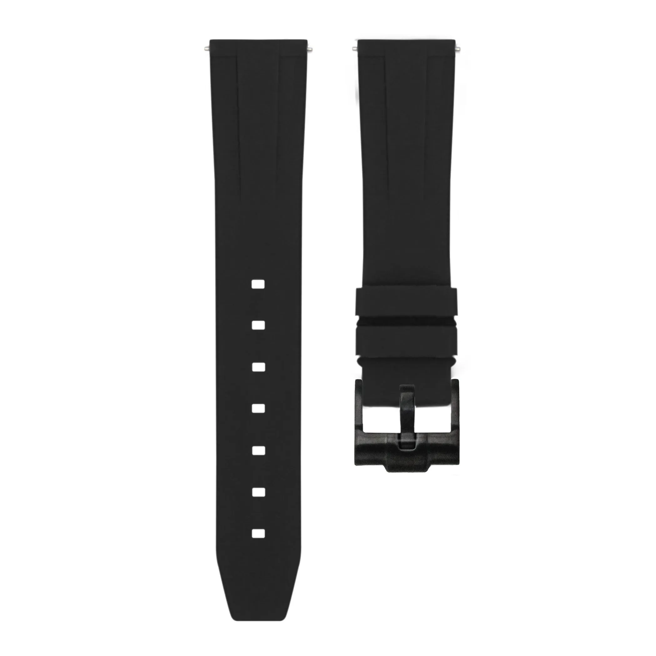 Tuxedo Black - Quick Release Rubber Watch Strap for Oris Big Crown