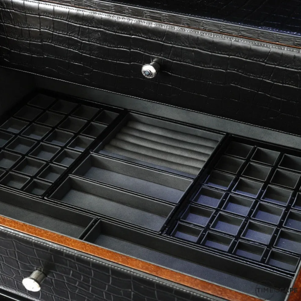 UNDERWOOD (LONDON) - Classic Croco 16-Unit Safe | UN851/CBLK
