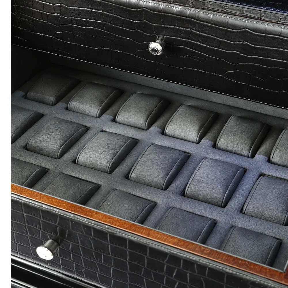 UNDERWOOD (LONDON) - Classic Croco 25-Unit Safe | UN859/CBLK