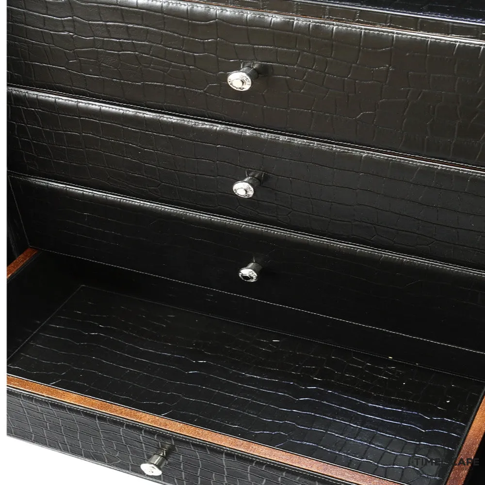 UNDERWOOD (LONDON) - Classic Croco 25-Unit Safe | UN859/CBLK