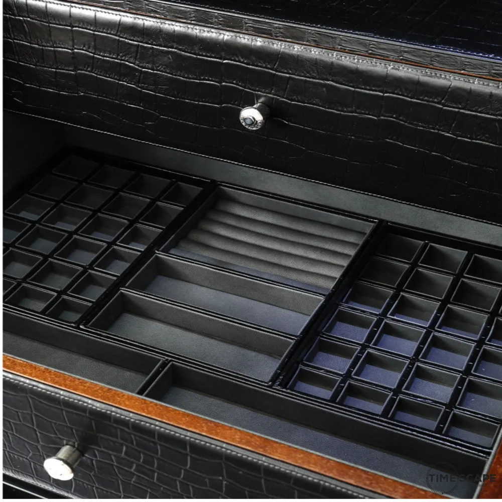 UNDERWOOD (LONDON) - Classic Croco 25-Unit Safe | UN859/CBLK