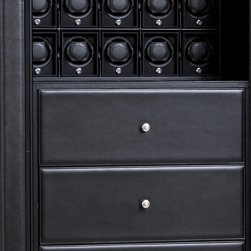 UNDERWOOD (LONDON) - Classic Leather 16-Unit Safe | UN851/BLK