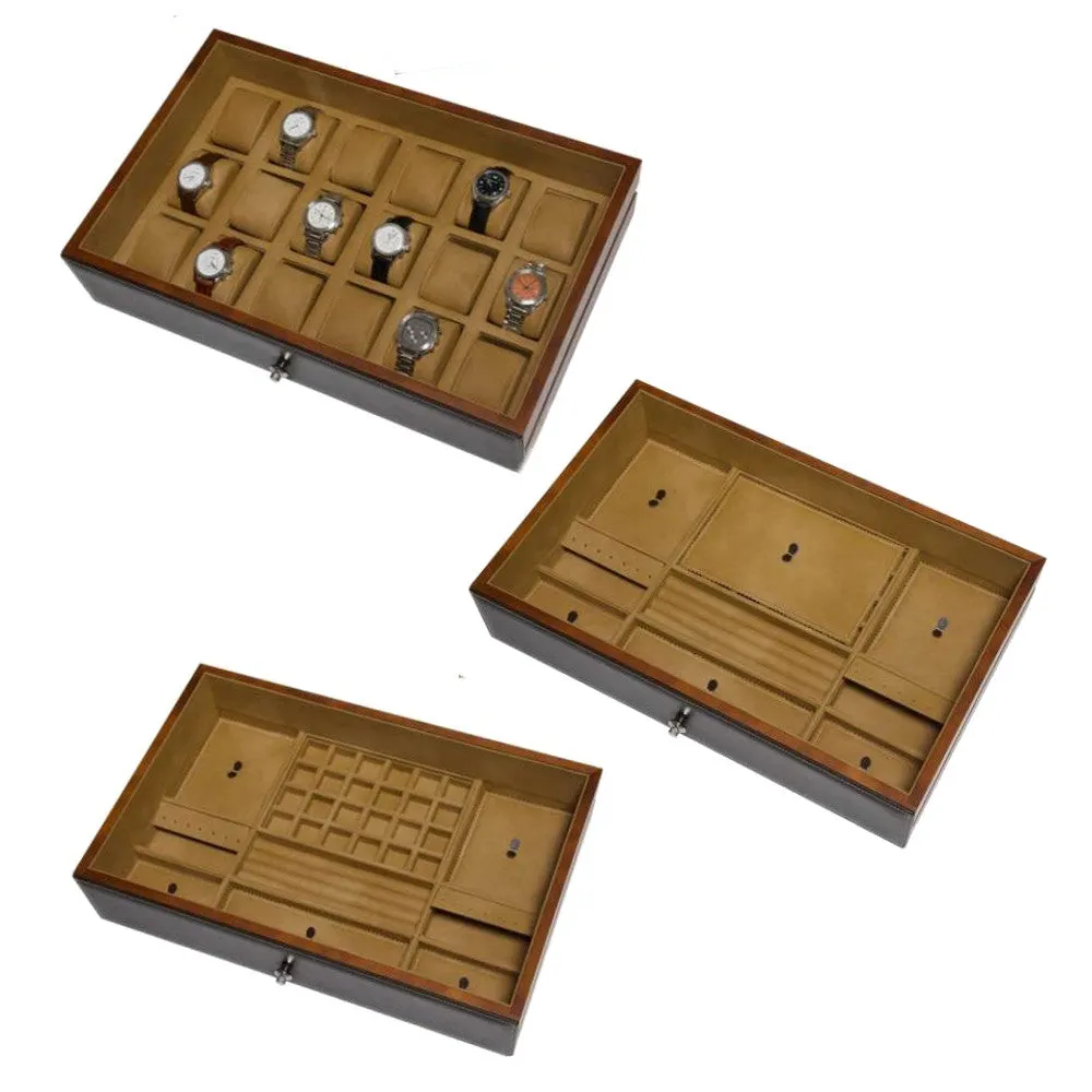 UNDERWOOD (LONDON) - Classic Leather 16-Unit Safe | UN851/TAN