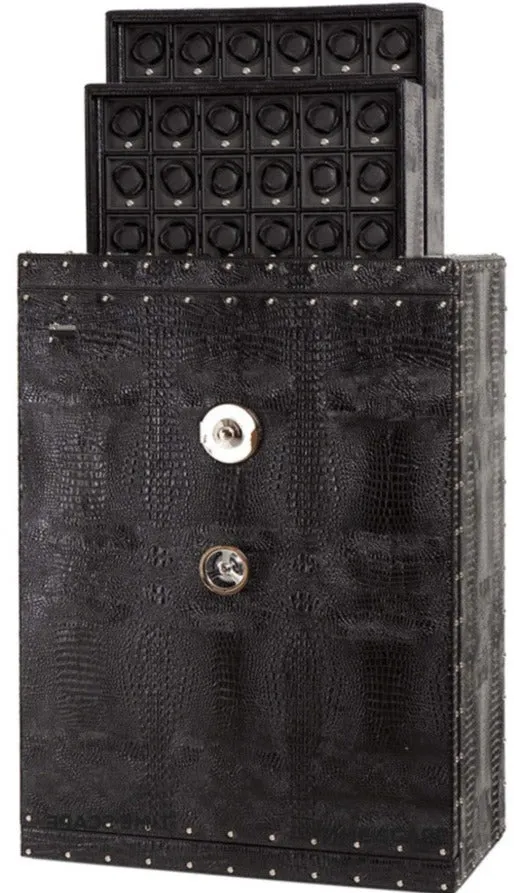 UNDERWOOD (LONDON) - Concealed Croco 48-Unit Safe | UN856/CBLK