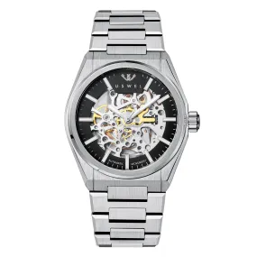 USWEL All Steel Skeleton Automatic Watch for Men 42mm Case and Saphhire Glass 2 Years Warranty （Four colors）