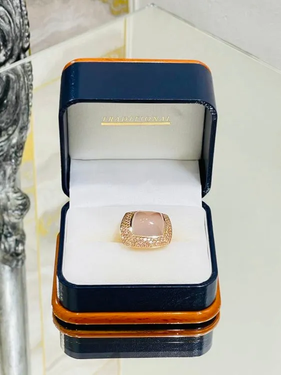 Valente 18k Rose Gold Icy Jadeite & Diamond Ring