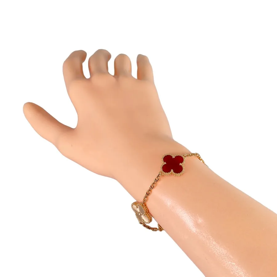 Van Cleef & Arpels Carnelian Vintage Alhambra Bracelet