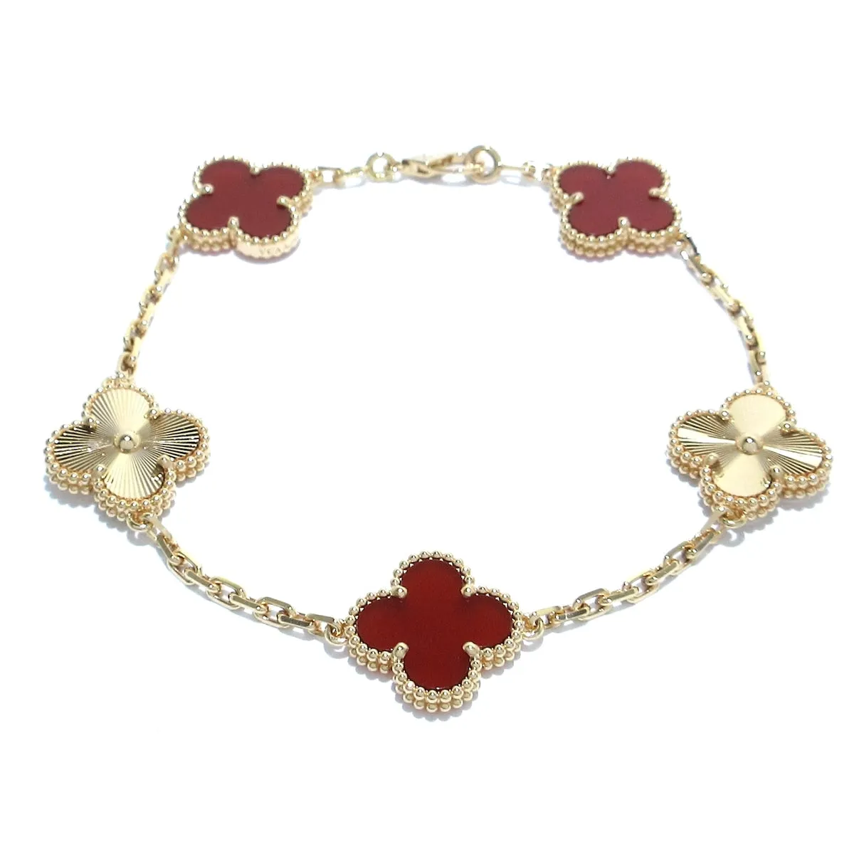 Van Cleef and Arpels Carnelian Vintage Alhambra