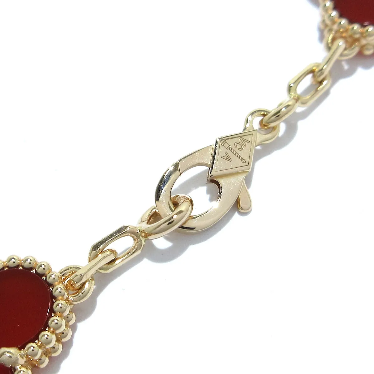 Van Cleef and Arpels Carnelian Vintage Alhambra