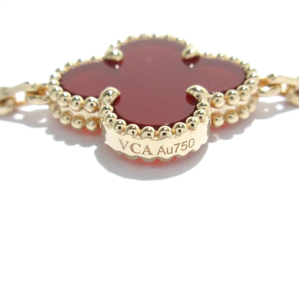 Van Cleef and Arpels Carnelian Vintage Alhambra