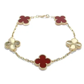 Van Cleef and Arpels Carnelian Vintage Alhambra