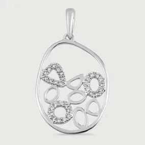 Versa Certified Diamonds Mosiac Pendant in 14K White Gold
