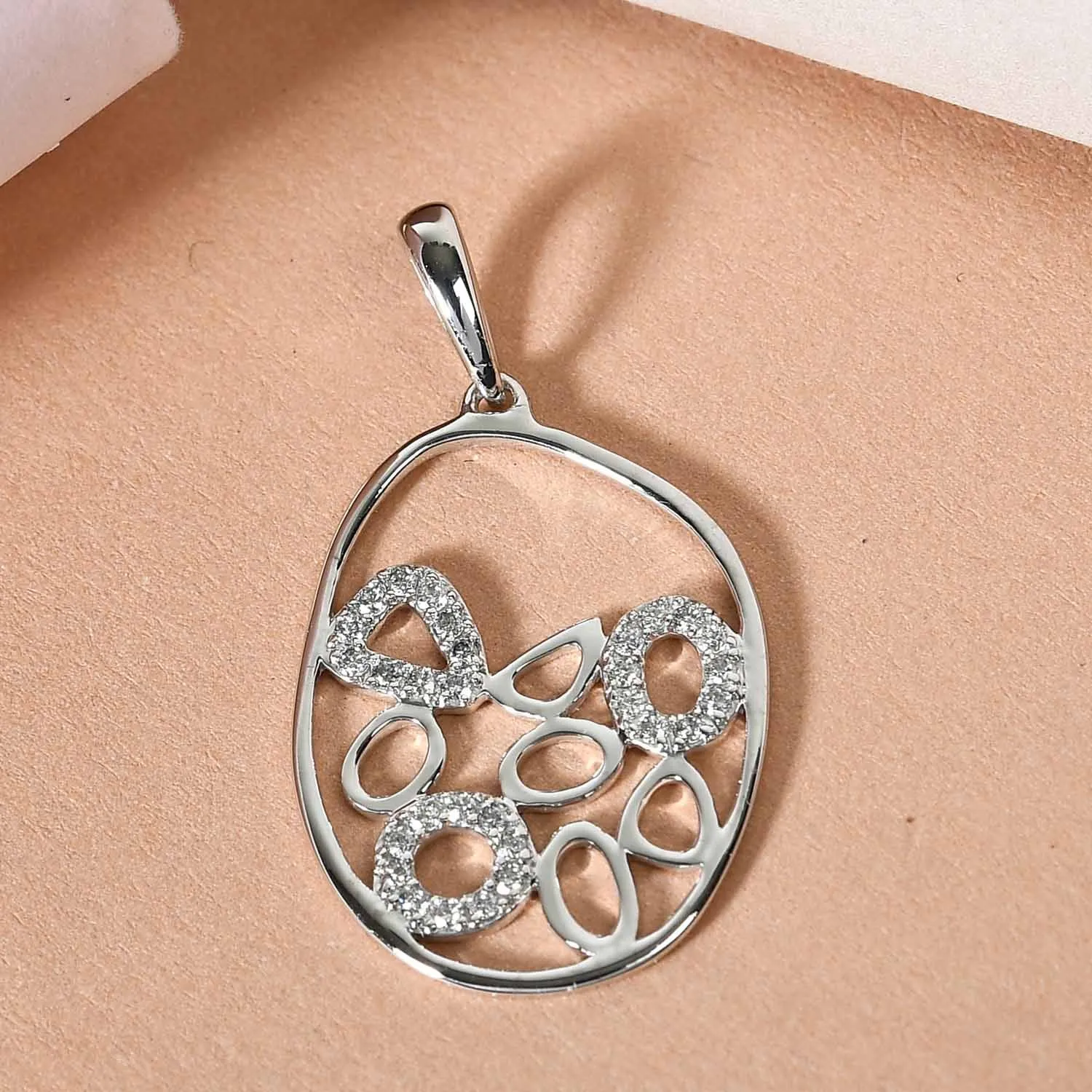 Versa Certified Diamonds Mosiac Pendant in 14K White Gold