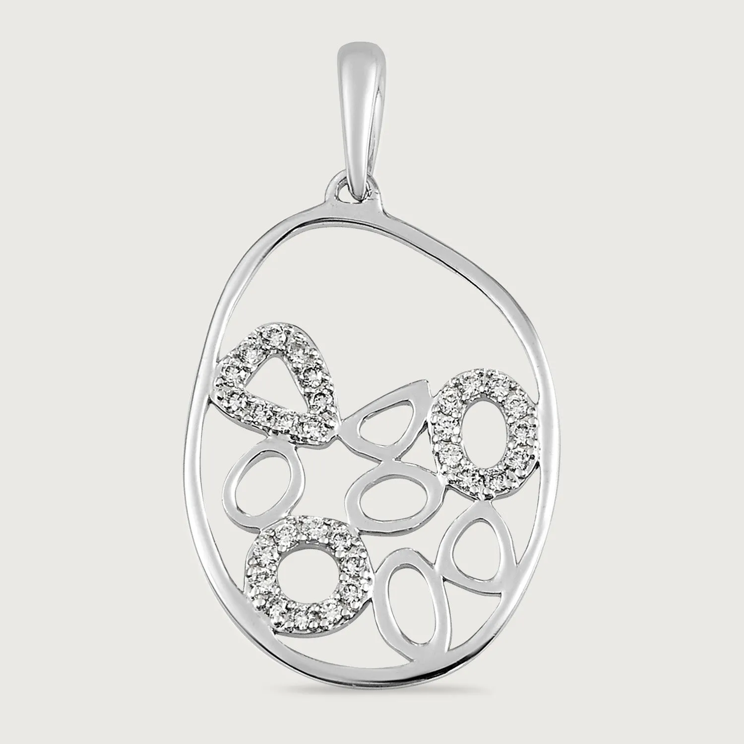Versa Certified Diamonds Mosiac Pendant in 14K White Gold