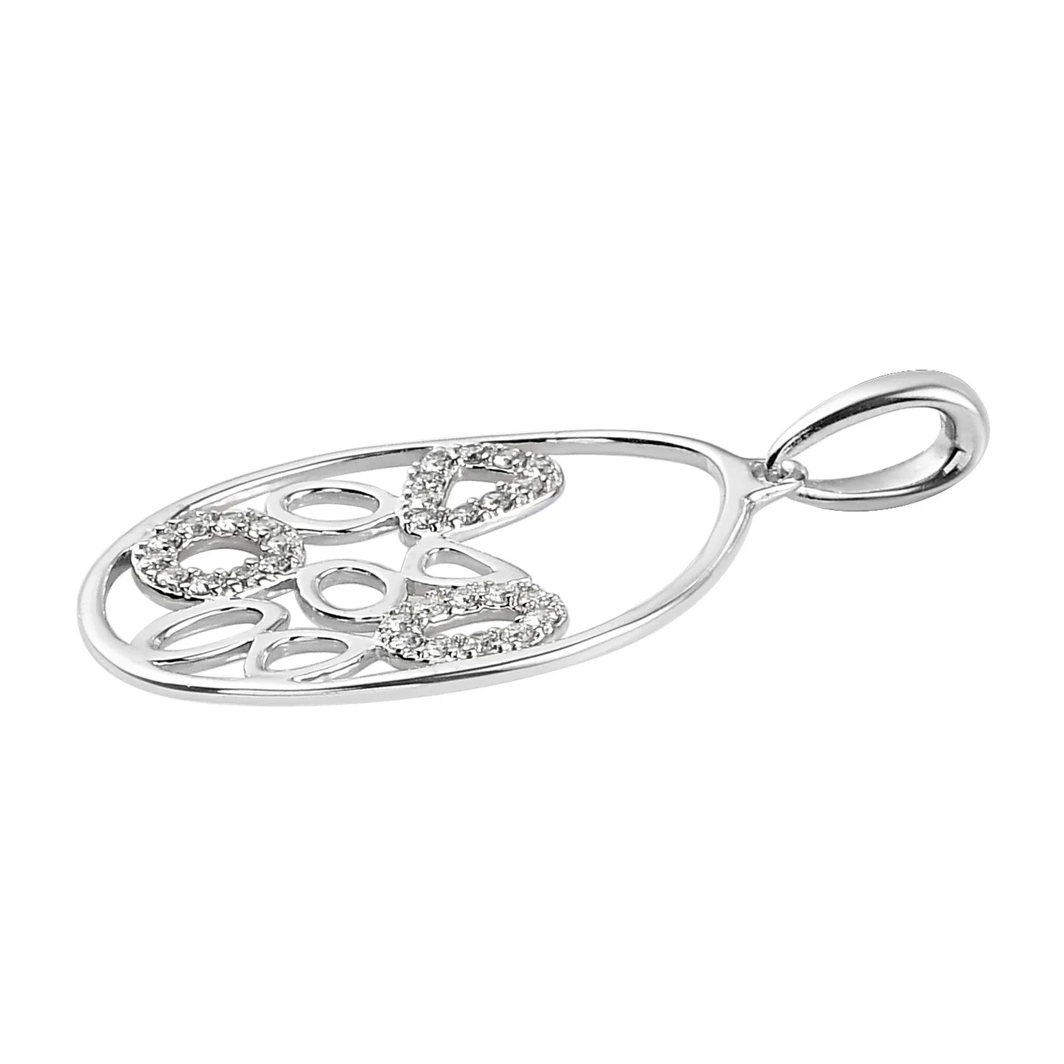 Versa Certified Diamonds Mosiac Pendant in 14K White Gold