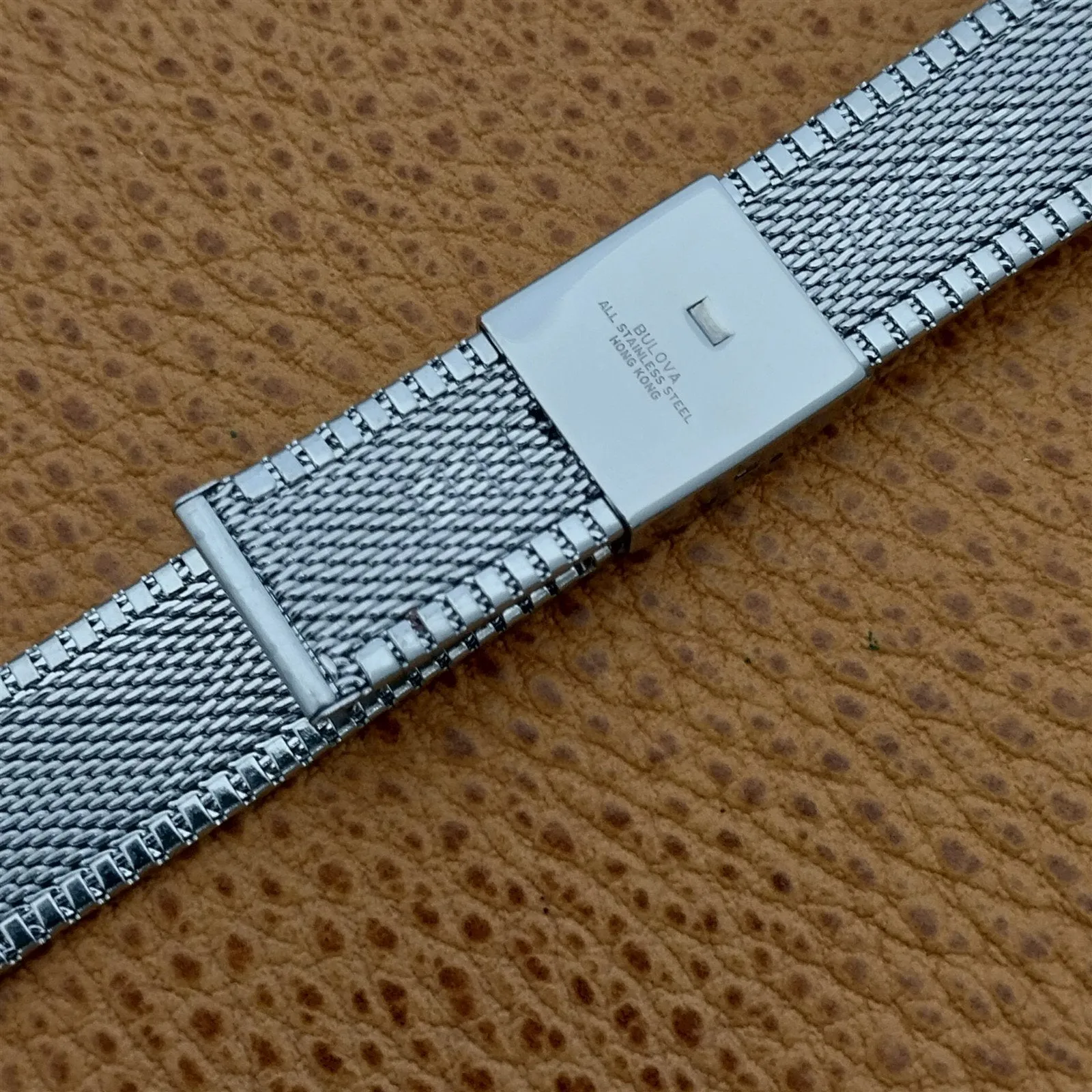 Vintage Bulova 17mm 18mm 20mm Stainless Steel Classic Unused 1970s Watch Band