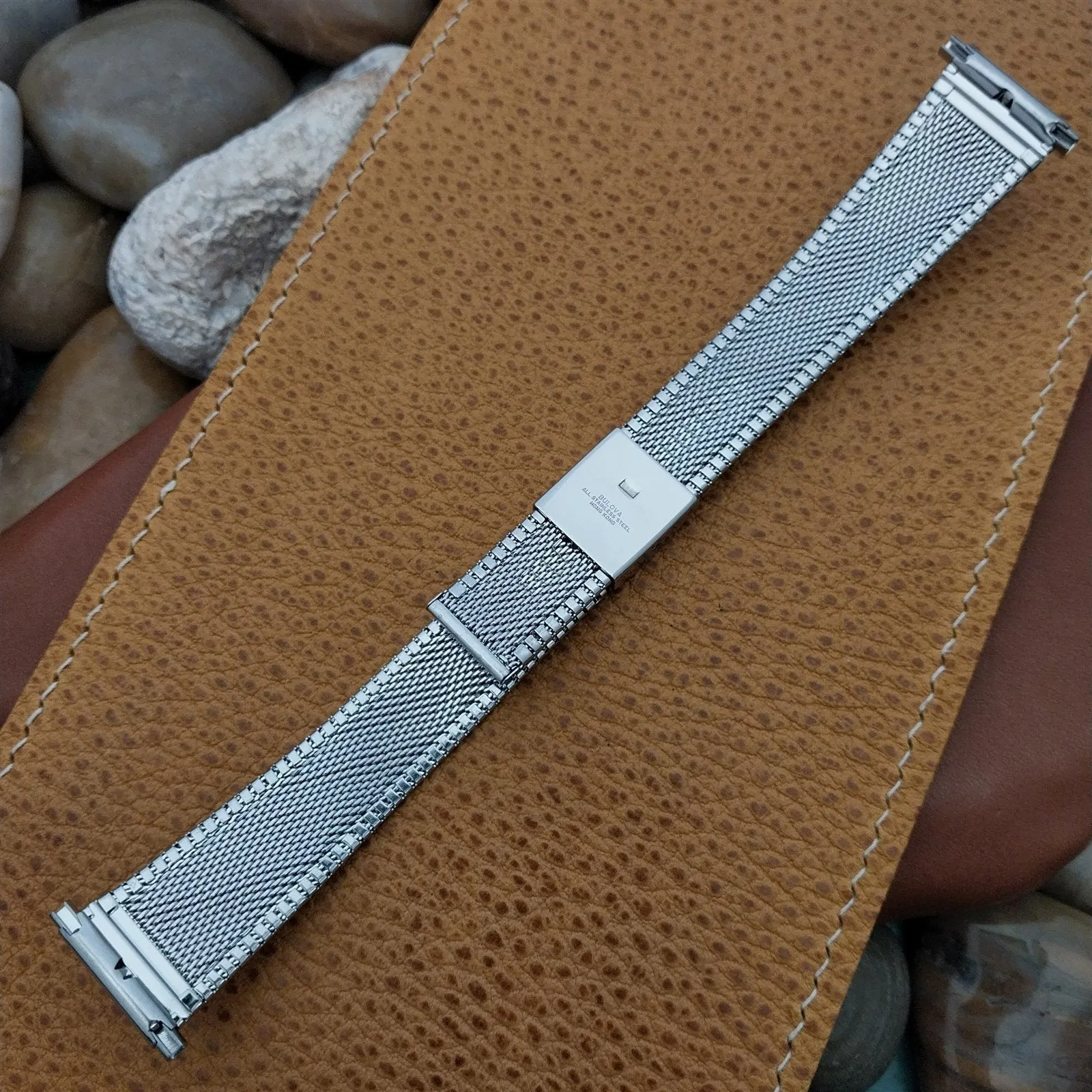 Vintage Bulova 17mm 18mm 20mm Stainless Steel Classic Unused 1970s Watch Band