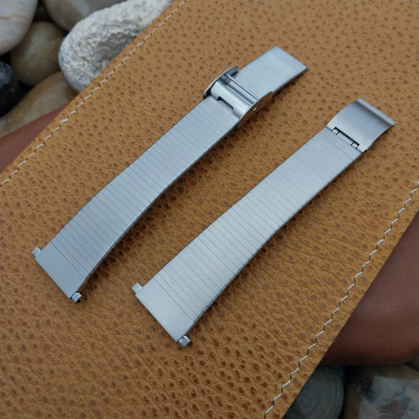 Vintage Bulova 17mm 18mm 20mm Stainless Steel Classic Unused 1970s Watch Band