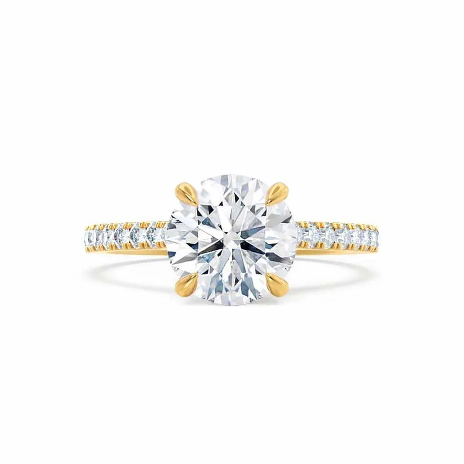 VIOLA - Round Lab Diamond 18k Yellow Gold Shoulder Set