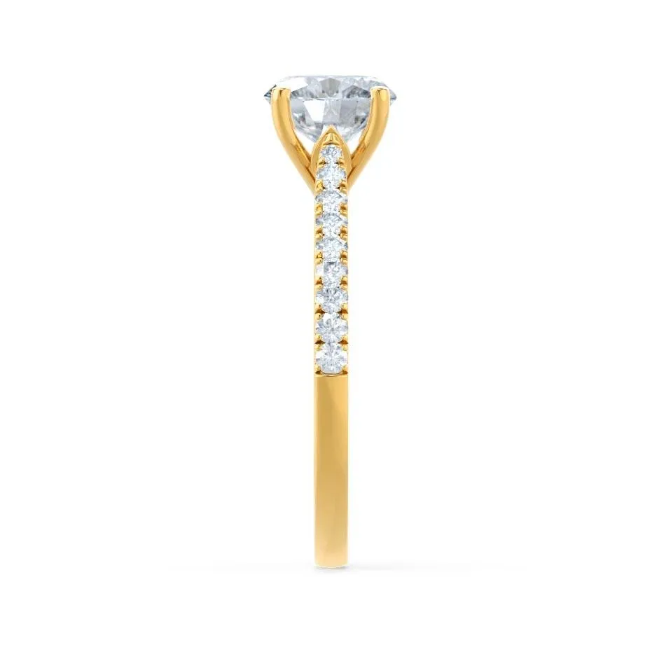 VIOLA - Round Lab Diamond 18k Yellow Gold Shoulder Set