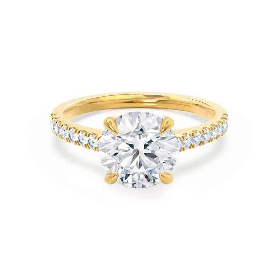 VIOLA - Round Lab Diamond 18k Yellow Gold Shoulder Set
