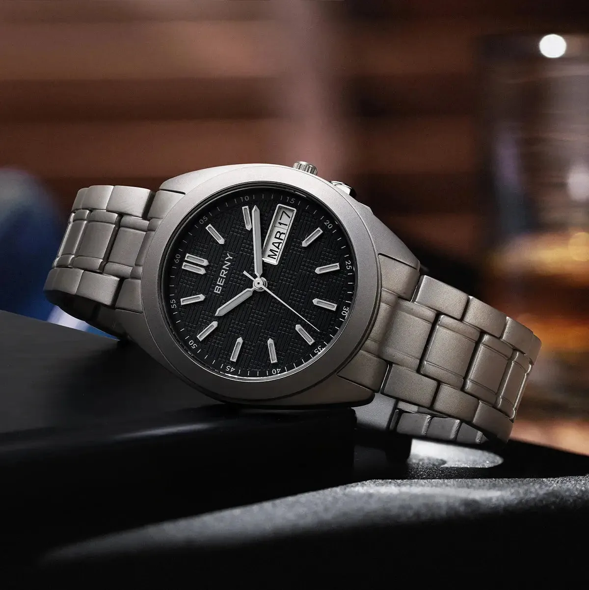 Watches For Men Date Week Calendar Watch 38mm Super Luminous Men's