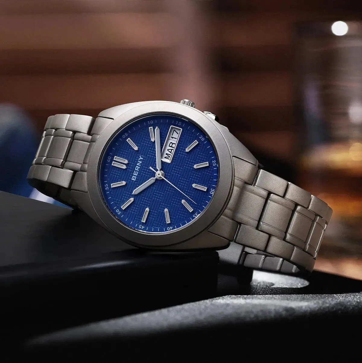 Watches For Men Date Week Calendar Watch 38mm Super Luminous Men's