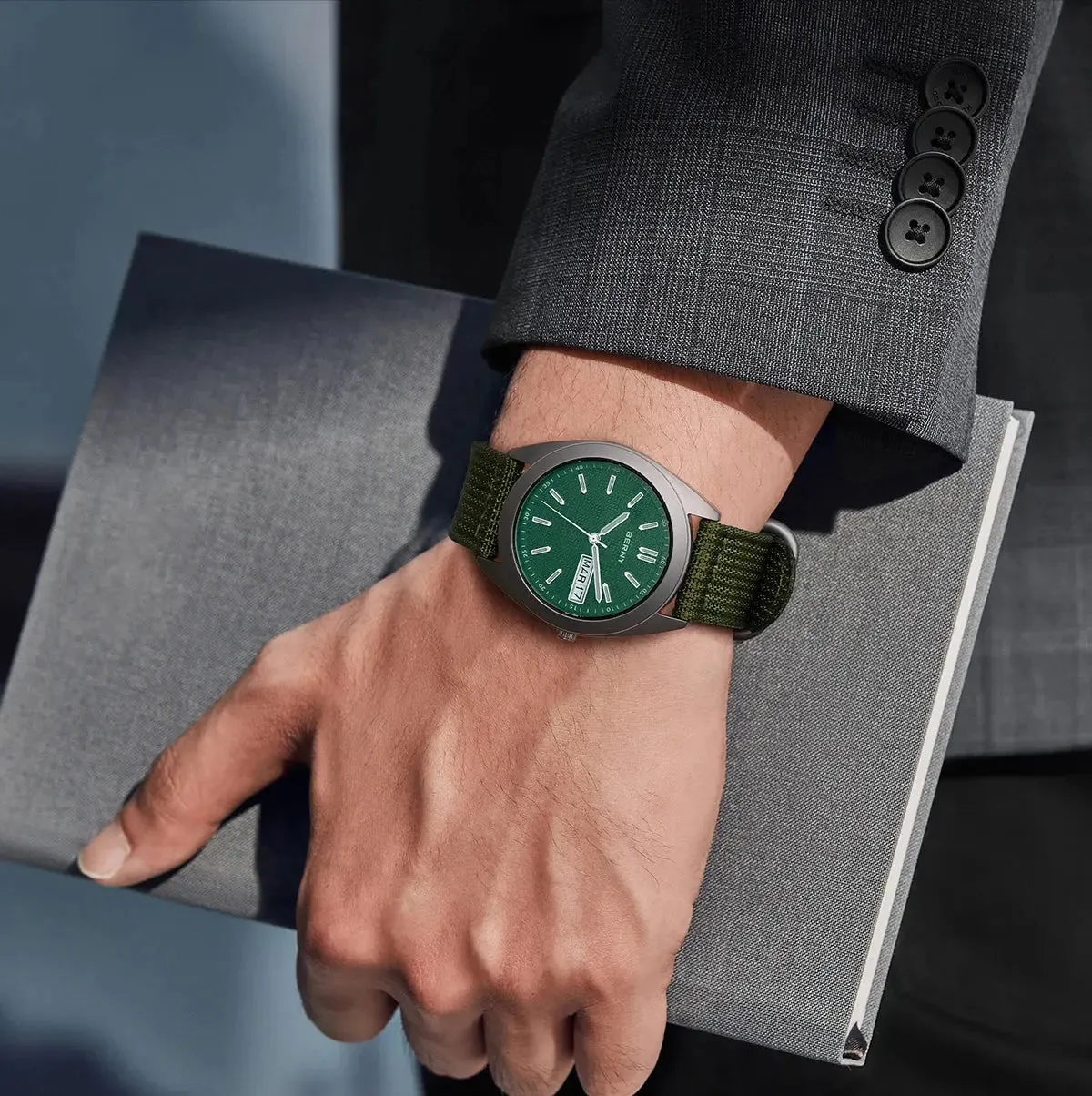 Watches For Men Date Week Calendar Watch 38mm Super Luminous Men's