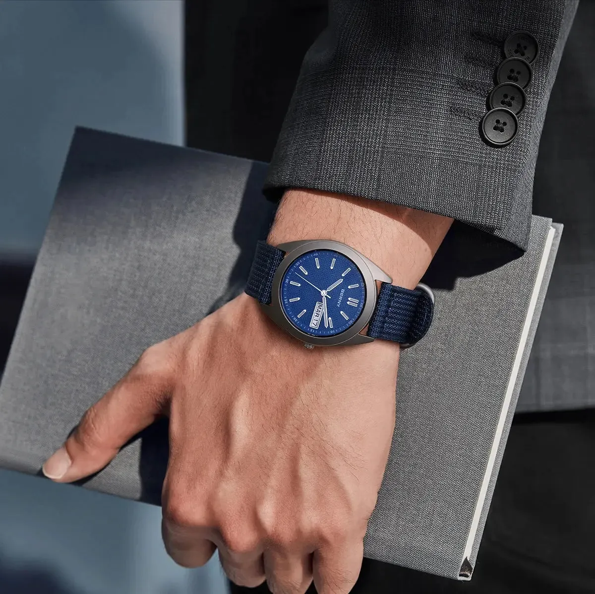 Watches For Men Date Week Calendar Watch 38mm Super Luminous Men's