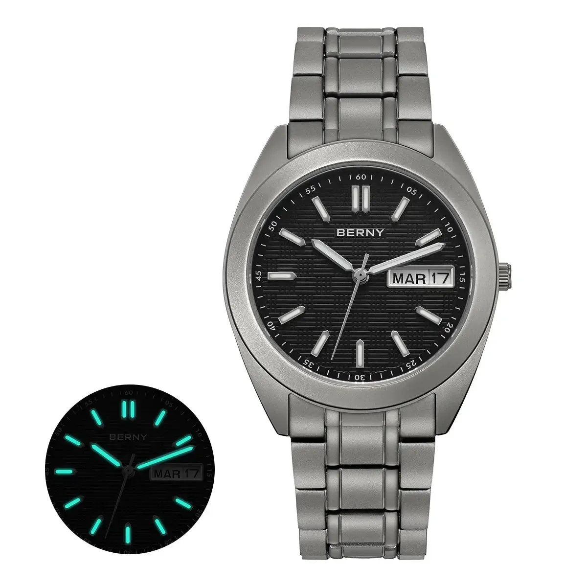Watches For Men Date Week Calendar Watch 38mm Super Luminous Men's