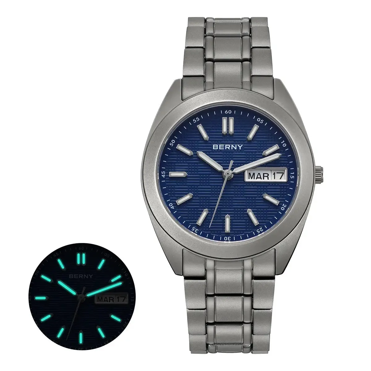 Watches For Men Date Week Calendar Watch 38mm Super Luminous Men's
