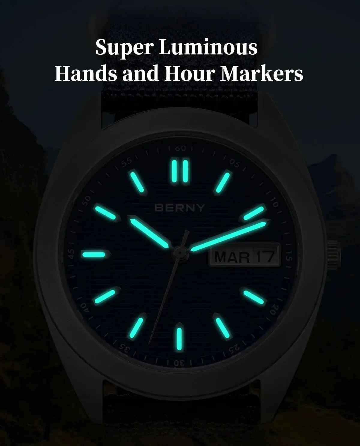 Watches For Men Date Week Calendar Watch 38mm Super Luminous Men's