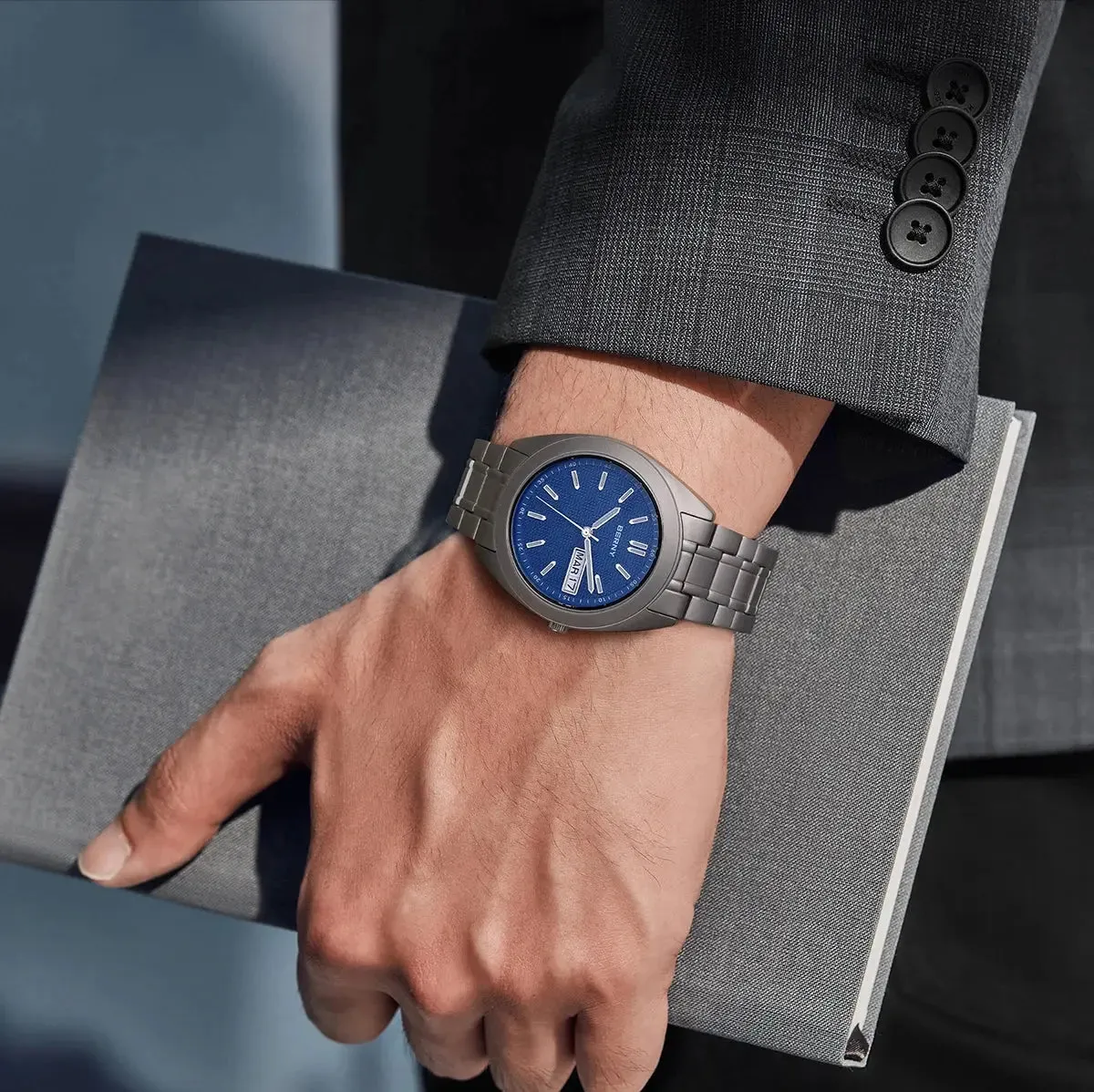Watches For Men Date Week Calendar Watch 38mm Super Luminous Men's