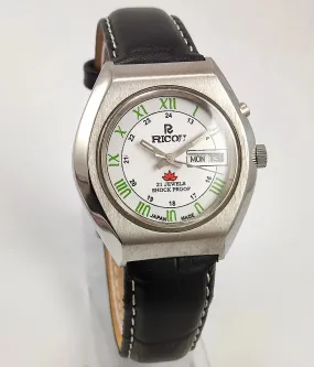 White Ricoh 21 Jewels R31 Day-Date Men's Watch