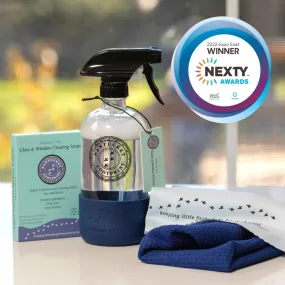 Window Bundle: Window Strips & Reusable Glass Bottle & Professional E Cloth Window Cleaning Cloths