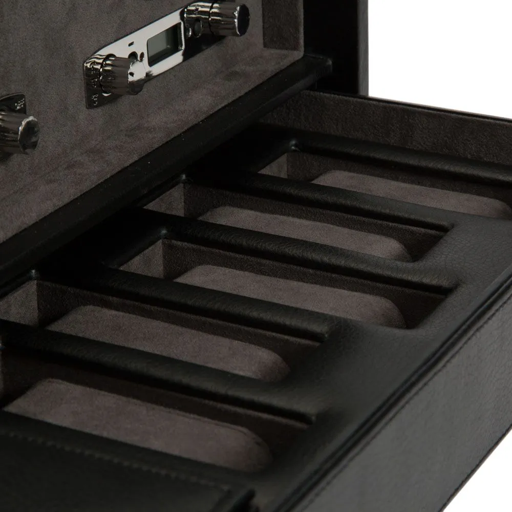 Wolf Blake Black Triple Watch Winder with Storage
