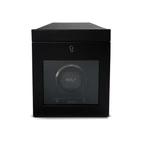Wolf British Racing Single Watch Winder with Storage Black