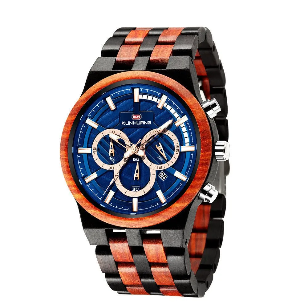 Wooden Quartz Watches With Large Dial