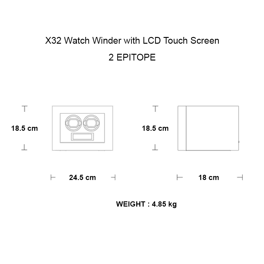 X32 Automatic Watch Winder with LCD Touch Screen - 2 Epitope
