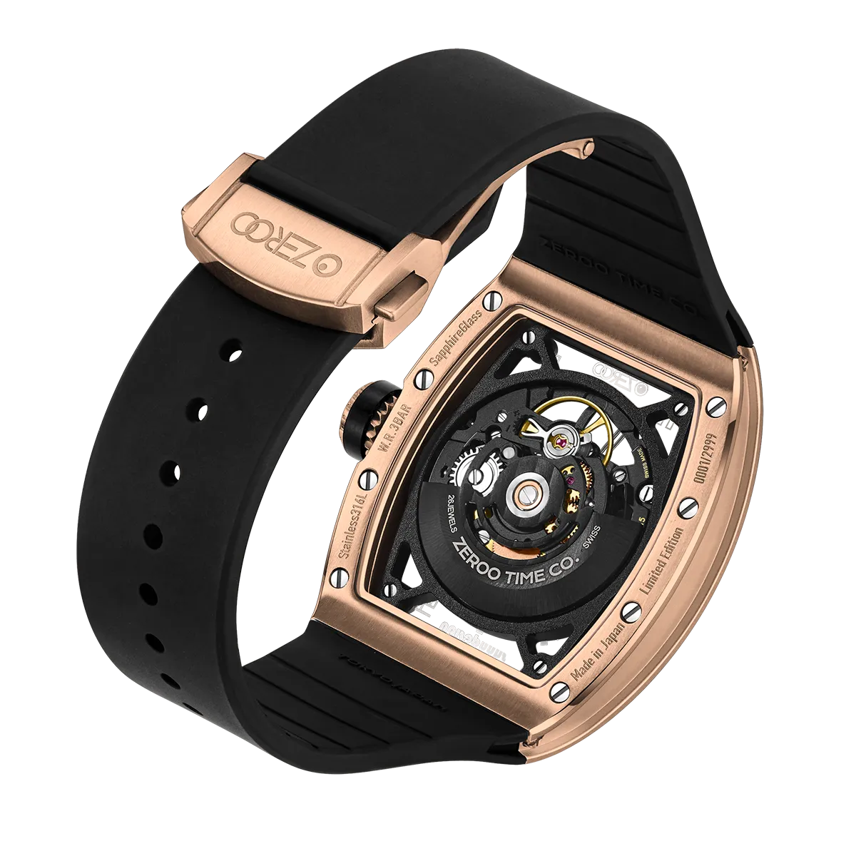 ZEROO M2 THE SUBARU SKELETON MECHANICAL AUTOMATICAUTOMATIC WATCH FOR GENTS - ZM002RBK