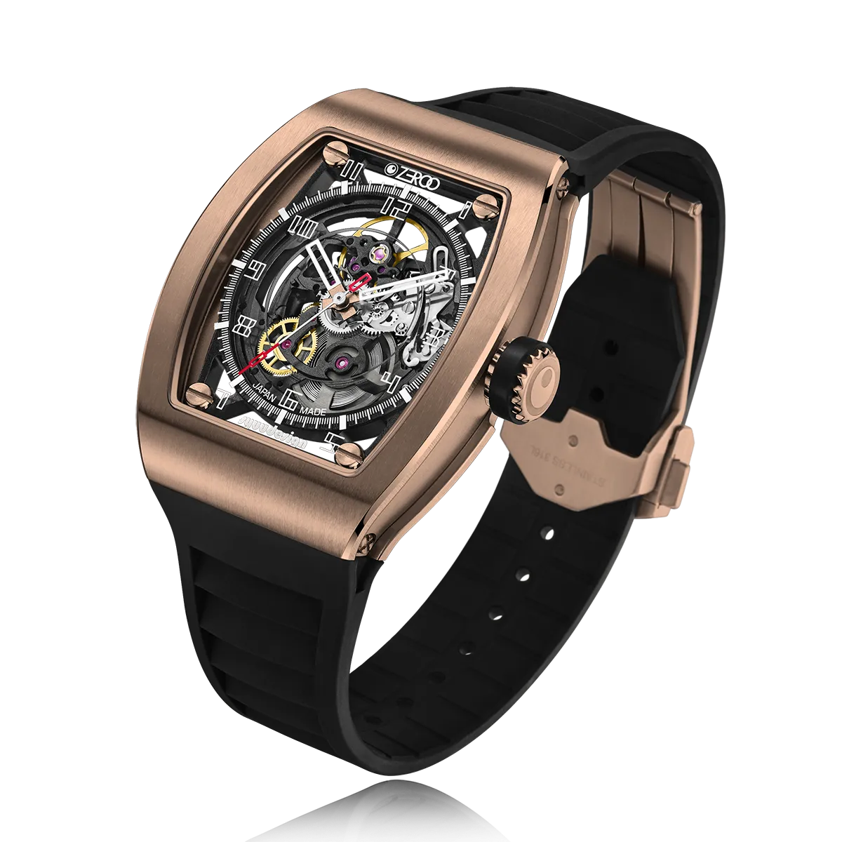 ZEROO M2 THE SUBARU SKELETON MECHANICAL AUTOMATICAUTOMATIC WATCH FOR GENTS - ZM002RBK