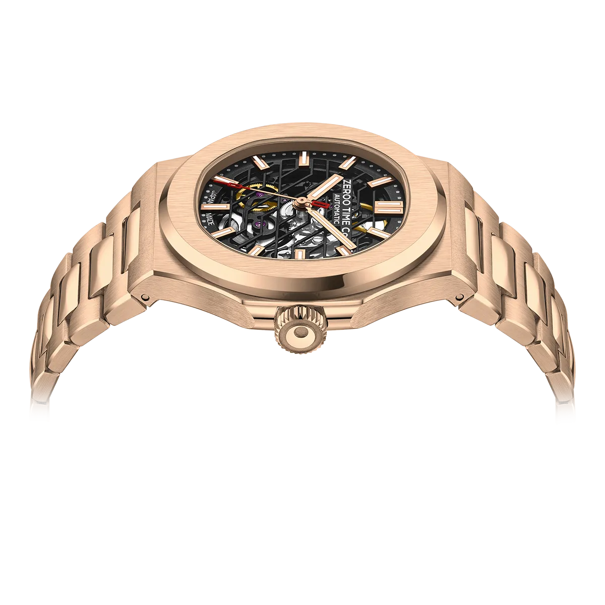 ZEROO M3 THE LYRA SKELETON MECHANICAL AUTOMATICAUTOMATIC WATCH FOR GENTS - ZM003SRBK